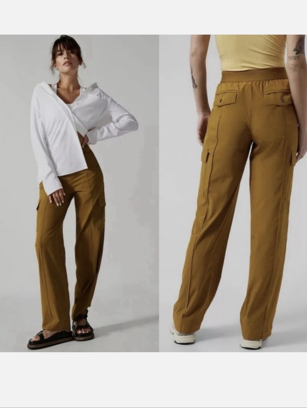 New Athleta Vienna Cargo Pant Mustard 6